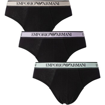 Emporio Armani 3 Pack Briefs Negro