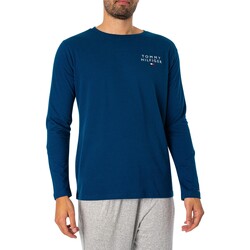 textil Hombre Pijama Tommy Hilfiger Camiseta De Manga Larga Con Logo Lounge Azul