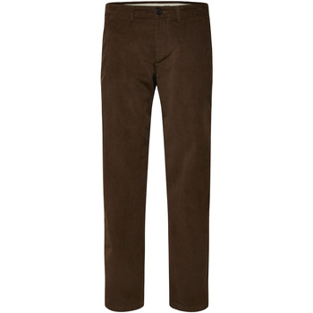 textil Hombre Pantalones Selected Slhstraight-Miles 196 Cord Pants W Noos Marrón