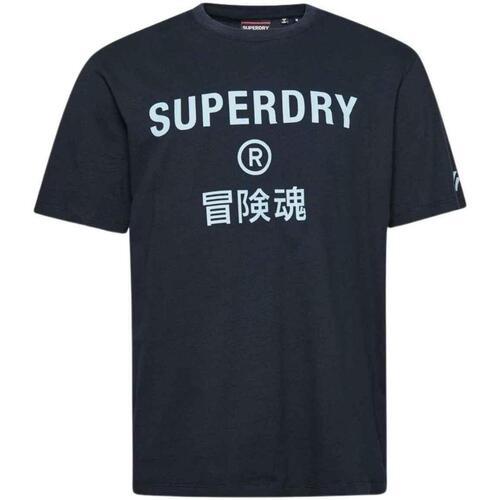 textil Hombre Camisetas manga corta Superdry CODE CORE SPORT TEE Azul