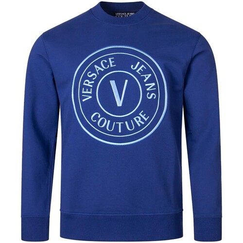 textil Hombre Sudaderas Versace - Sudadera V Emblem 3D Azul