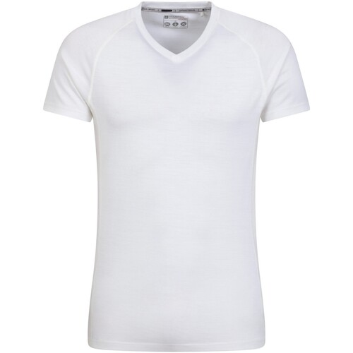 textil Hombre Camisetas manga larga Mountain Warehouse Summit Blanco