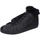 Zapatos Mujer Deportivas Moda Leather Crown EY388 Negro