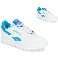 Zapatos Mujer Zapatillas bajas Reebok Classic CLASSIC LEATHER VEGAN Blanco / Azul