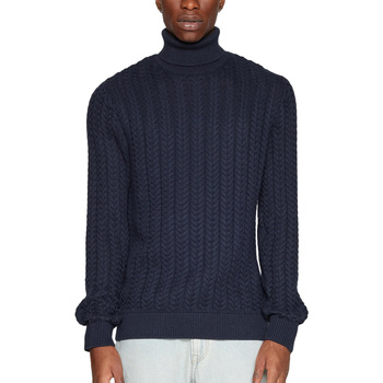 Selected Slhbrai Ls Knit Cable Roll Neck W Azul