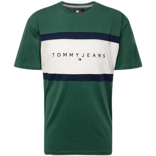 textil Hombre Camisetas manga corta Tommy Hilfiger DM0DM18427L4L Verde