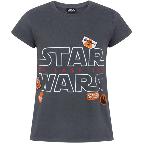 textil Niños Camisetas manga corta Star Wars: The Last Jedi NS7385 Gris