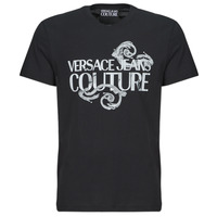 textil Hombre Camisetas manga corta Versace Jeans Couture 76GAHG00 Negro / Blanco