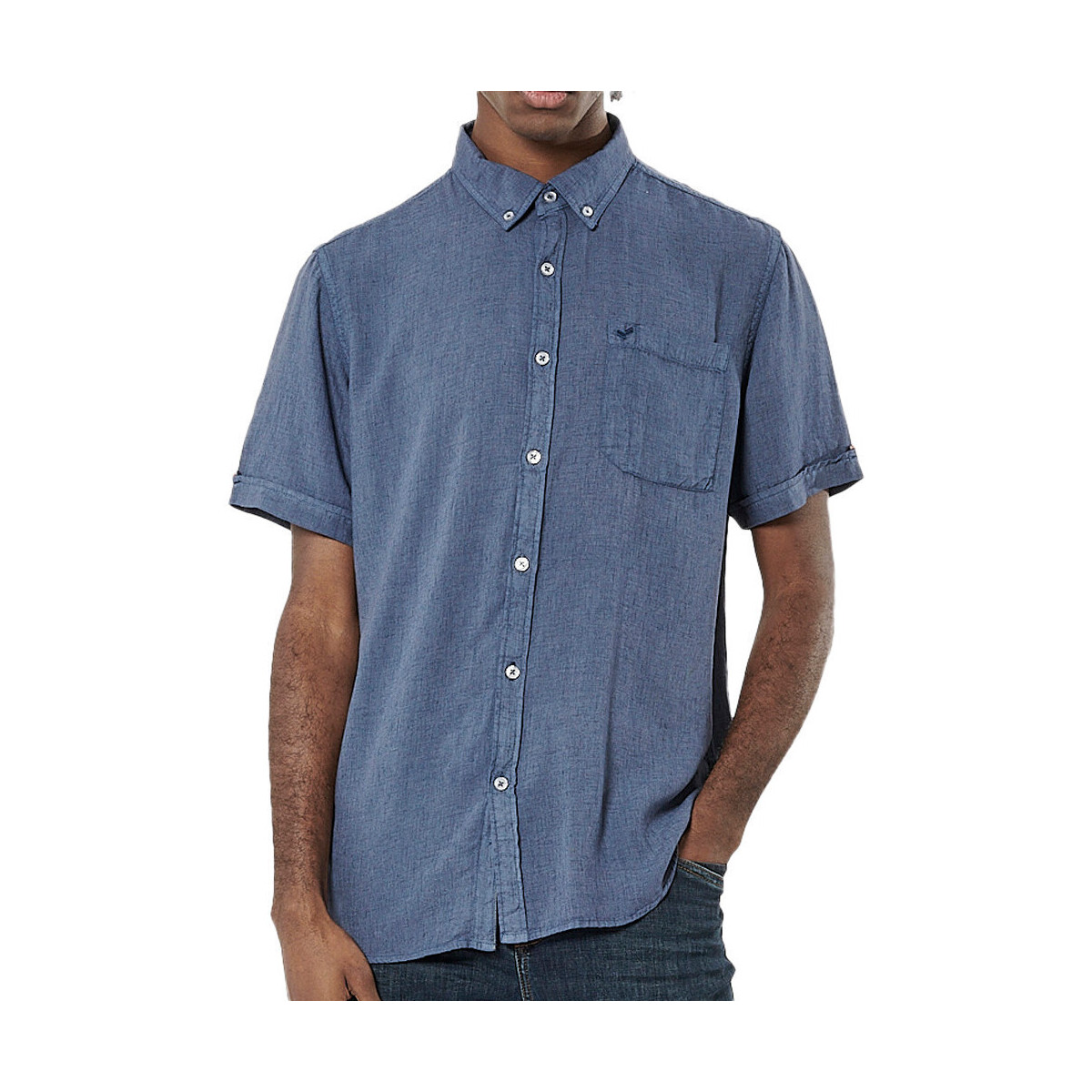 textil Hombre Camisas manga corta Kaporal  Azul