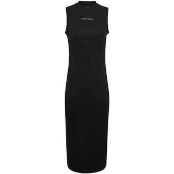 textil Mujer Vestidos Tommy Jeans TJW SMALL CLASSIC MIDI BDYCN Negro