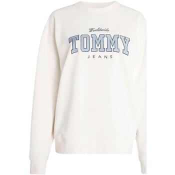 textil Mujer Sudaderas Tommy Jeans TJW RLX VARSITY LUXE CREW Blanco