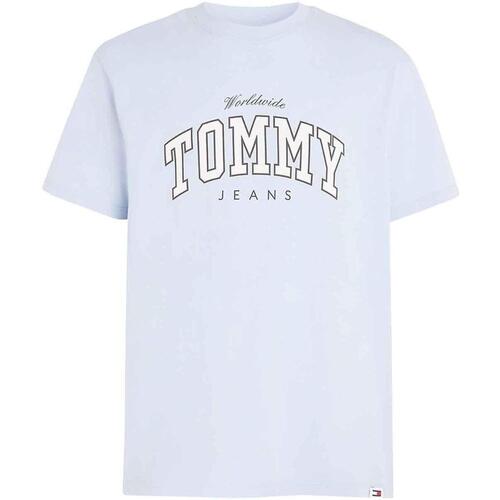textil Hombre Camisetas manga corta Tommy Jeans TJM REG VARSITY WW TEE EXT Azul
