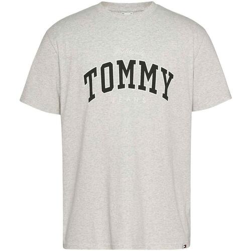 textil Hombre Camisetas manga corta Tommy Jeans TJM REG VARSITY WW TEE Gris