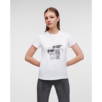 textil Mujer Tops y Camisetas Karl Lagerfeld 230W1772 IKONIK 2 0 Blanco