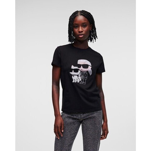 textil Mujer Tops y Camisetas Karl Lagerfeld 230W1772 IKONIK 2 0 Negro