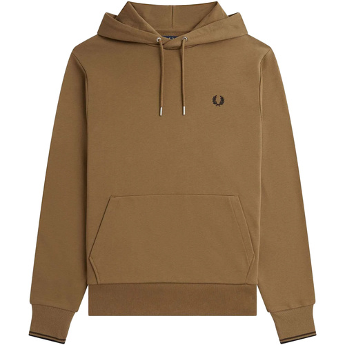 textil Hombre Polaire Fred Perry Fp Tipped Hooded Sweatshirt Marrón
