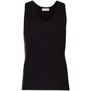textil Mujer Tops / Blusas Liu Jo Top de punto con tachuelas Negro