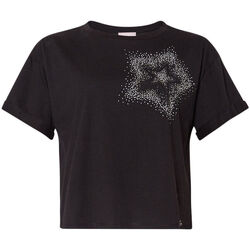 textil Mujer Tops y Camisetas Liu Jo Camiseta con estrella y strass Negro