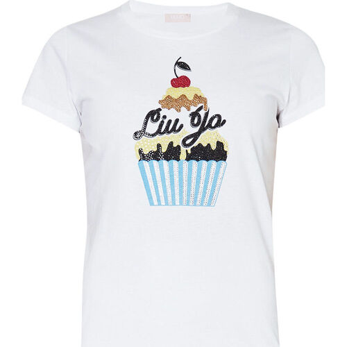 textil Mujer Tops y Camisetas Liu Jo Camiseta con estampado Cupcake y strass Otros