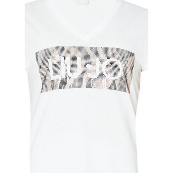 textil Mujer Tops y Camisetas Liu Jo Camiseta con logotipo y strass Blanco