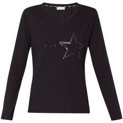 textil Mujer Tops y Camisetas Liu Jo Camiseta con estrella y logotipo Negro