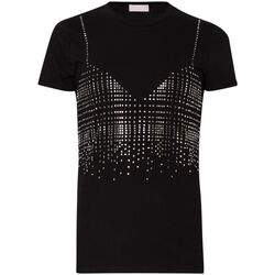 textil Mujer Tops y Camisetas Liu Jo Camiseta con strass Negro