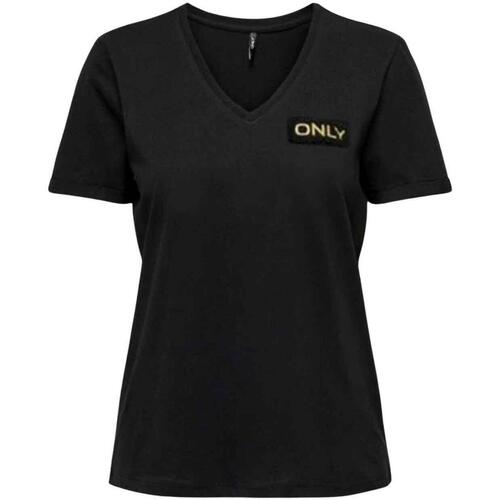 textil Mujer Tops y Camisetas Only ONLNORI LIFE S/S TOP Negro