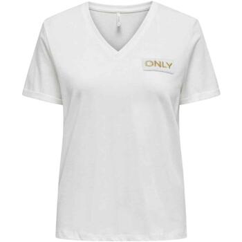 textil Mujer Tops y Camisetas Only ONLNORI LIFE S/S TOP Blanco