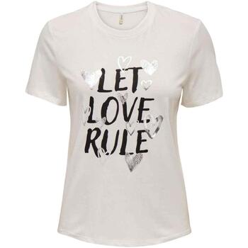 textil Mujer Tops y Camisetas Only ONLMARIE LIFE REG Blanco