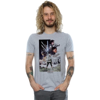 textil Hombre Camisetas manga larga Star Wars: The Last Jedi BI1089 Gris