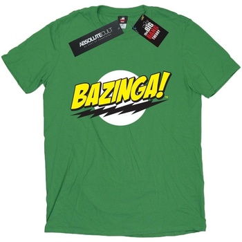 textil Hombre Camisetas manga larga The Big Bang Theory Bazinga Verde