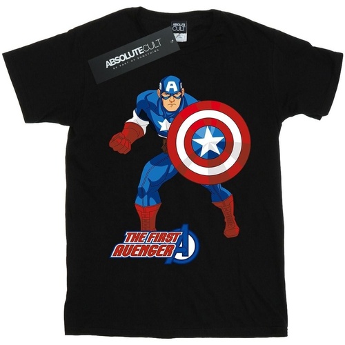 textil Camisetas manga larga Captain America BI345 Negro