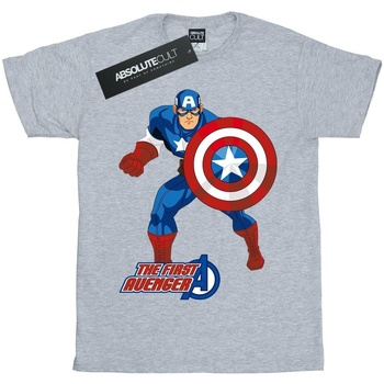 textil Camisetas manga larga Captain America BI345 Gris