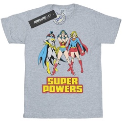 textil Hombre Camisetas manga larga Dc Super Hero Girls Super Power Gris