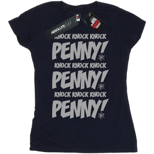 textil Mujer Camisetas manga larga The Big Bang Theory Knock Knock Penny Azul