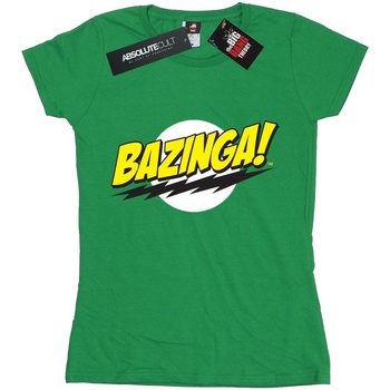 textil Mujer Camisetas manga larga The Big Bang Theory Bazinga Verde