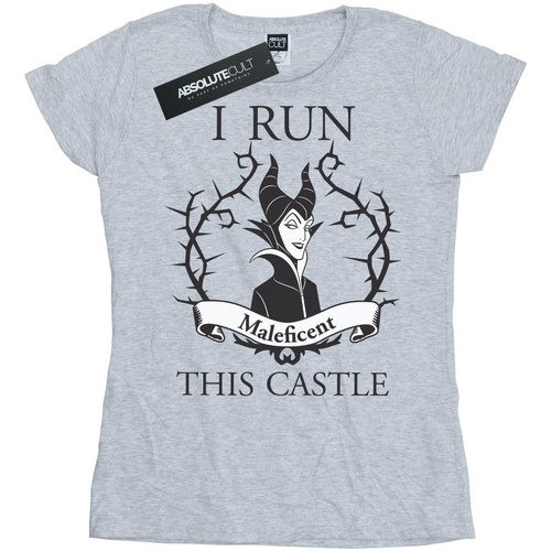 textil Mujer Camisetas manga larga Maleficent I Run This Castle Gris