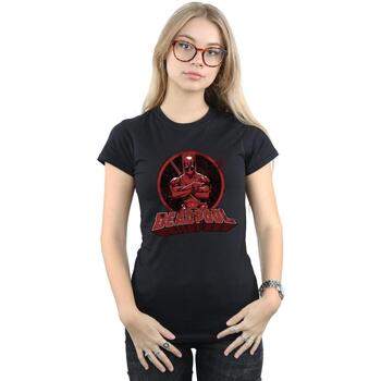 textil Mujer Camisetas manga larga Deadpool Arms Crossed Negro