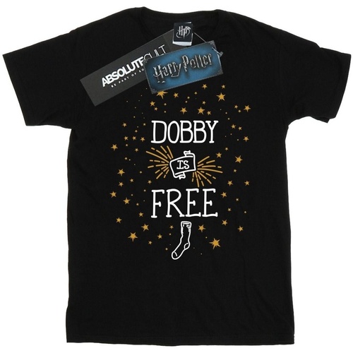 textil Niña Camisetas manga larga Harry Potter Dobby Is Free Negro