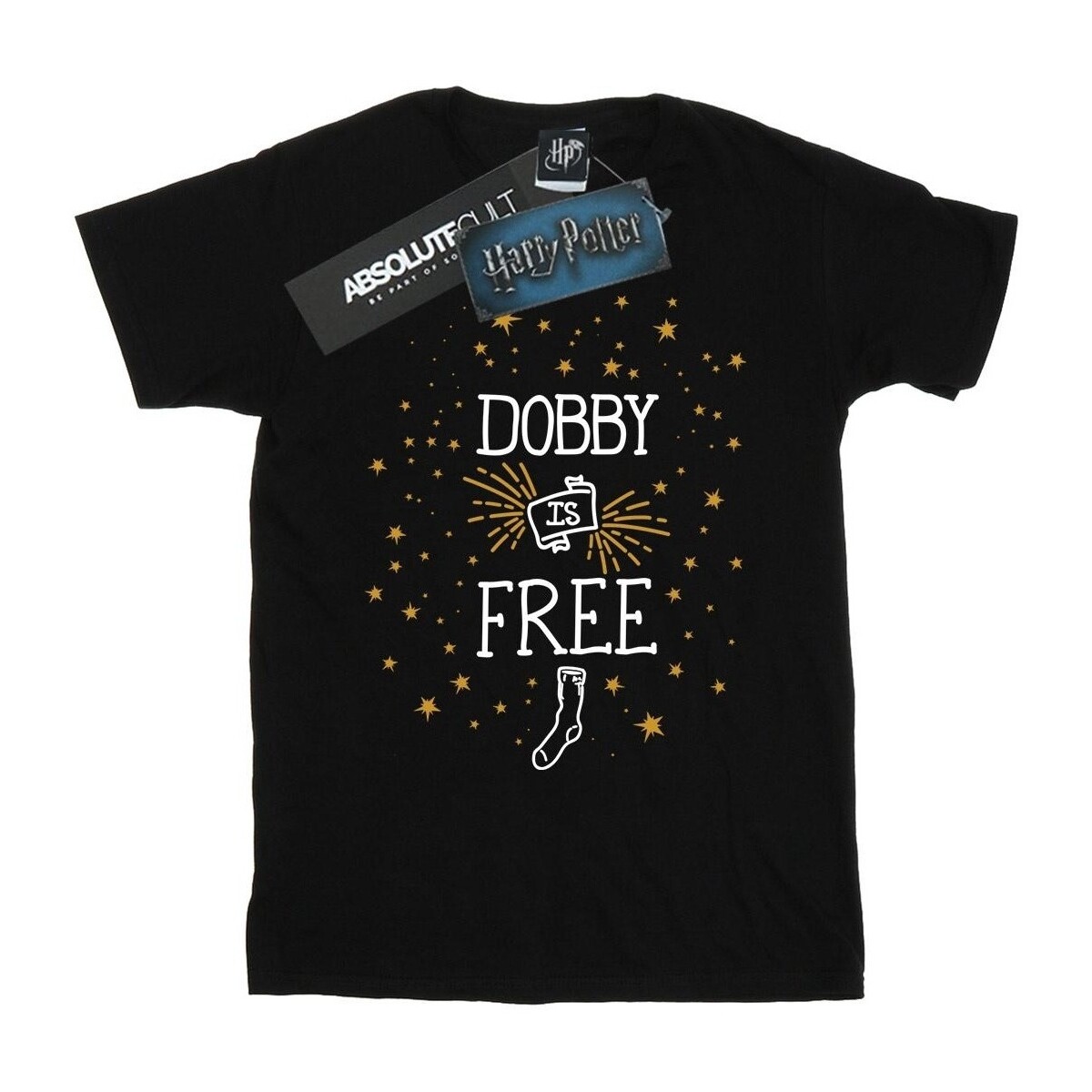 textil Niña Camisetas manga larga Harry Potter Dobby Is Free Negro