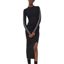 textil Mujer Vestidos Tommy Jeans TJW TAPING SWEATER MIDI DRESS Negro