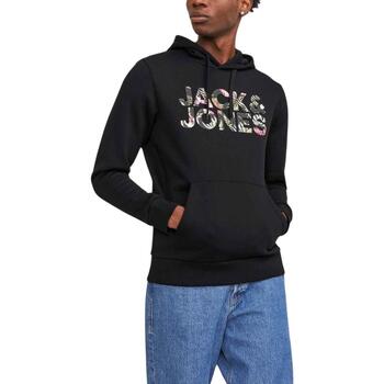 textil Hombre Sudaderas Jack & Jones JJEJEFF CORP LOGO SWEAT HOOD Carbon/Flow Negro
