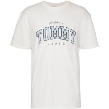 textil Hombre Camisetas manga corta Tommy Hilfiger DM0DM18287 YBH Blanco