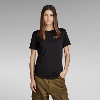 textil Mujer Tops y Camisetas G-Star Raw D24216-4107 AUTOGRAPH SLIM TOP-BLACK Negro