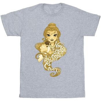 textil Niña Camisetas manga larga Disney Beauty And The Beast Never Judge Gris