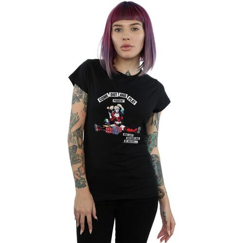 textil Mujer Camisetas manga larga Dc Comics Harley Quinn Come Out And Play Negro