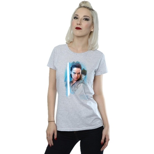 textil Mujer Camisetas manga larga Star Wars: The Last Jedi BI1109 Gris