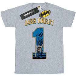 textil Hombre Camisetas manga larga Dc Comics Batman Football Dark Knight Gris