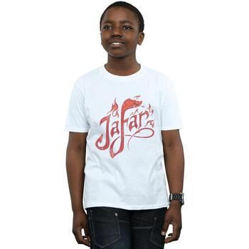 textil Niño Camisetas manga corta Disney Aladdin Movie Jafar Flames Logo Blanco