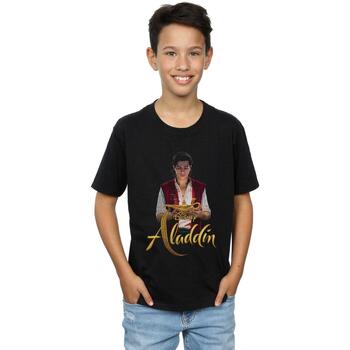 textil Niño Camisetas manga corta Disney Aladdin Movie Aladdin Photo Negro